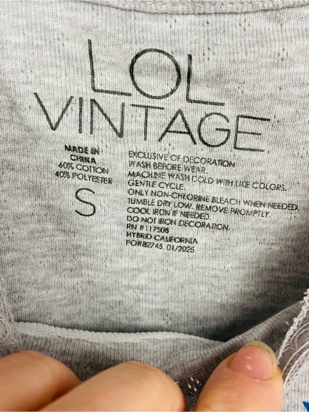NWT L.O.L. Vintage Girls' Gray 